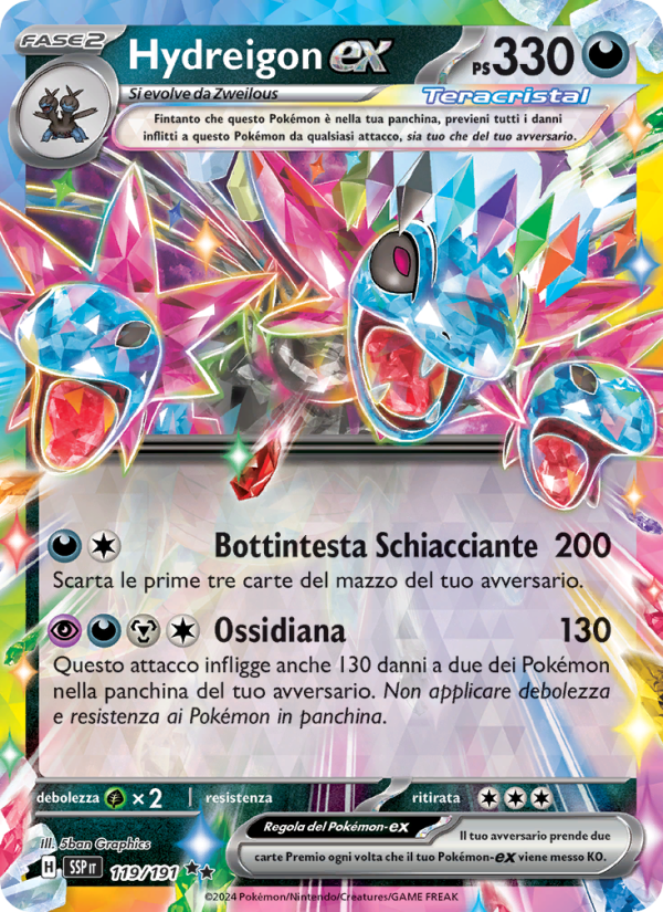 Hydreigon-ex 119/252 — Scintille Folgoranti (Italian Pokémon TCG card)