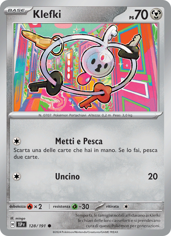 Klefki 128/252 — Scintille Folgoranti (Italian Pokémon TCG card)