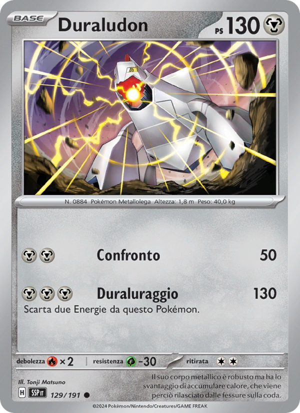 Duraludon 129/252 — Scintille Folgoranti (Italian Pokémon TCG card)