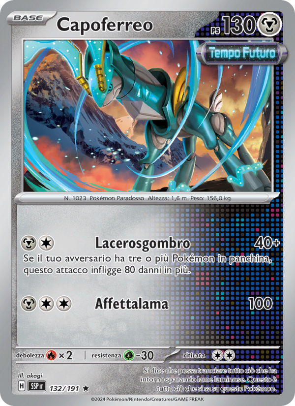 Capoferreo 132/252 — Scintille Folgoranti (Italian Pokémon TCG card)