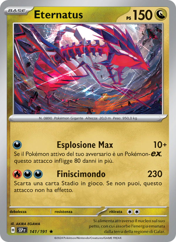 Eternatus 141/252 — Scintille Folgoranti (Italian Pokémon TCG card)