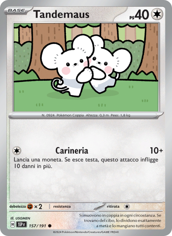 Tandemaus 157/252 — Scintille Folgoranti (Italian Pokémon TCG card)