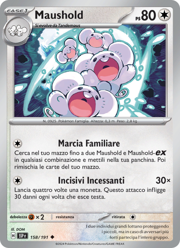 Maushold 158/252 — Scintille Folgoranti (Italian Pokémon TCG card)