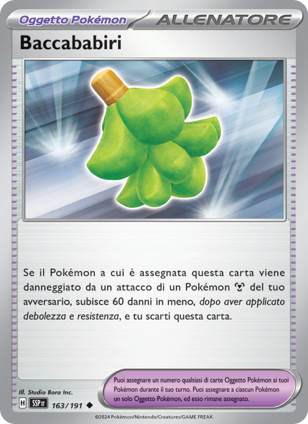 Baccababiri 163/252 — Scintille Folgoranti (Italian Pokémon TCG card)