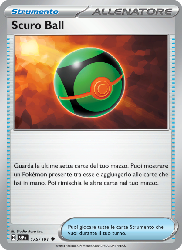 Scuro Ball 175/252 — Scintille Folgoranti (Italian Pokémon TCG card)