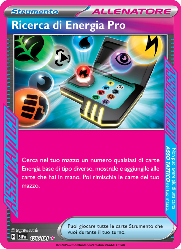 Ricerca di Energia Pro 176/252 — Scintille Folgoranti (Italian Pokémon TCG card)