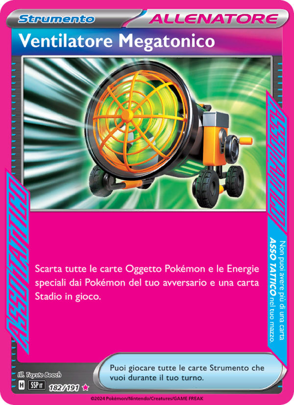 Ventilatore Megatonico 182/252 — Scintille Folgoranti (Italian Pokémon TCG card)