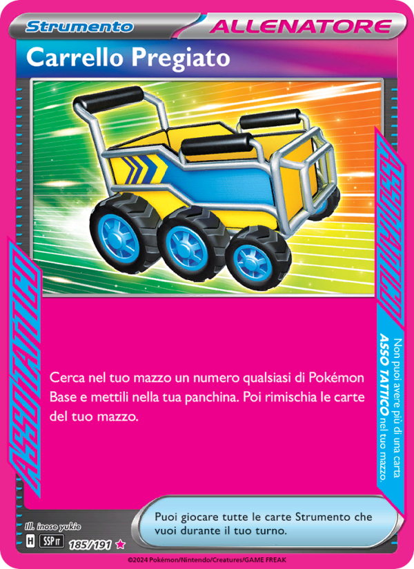 Carrello Pregiato 185/252 — Scintille Folgoranti (Italian Pokémon TCG card)