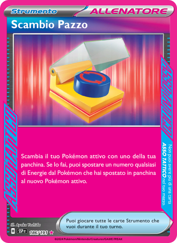 Scambio Pazzo 186/252 — Scintille Folgoranti (Italian Pokémon TCG card)