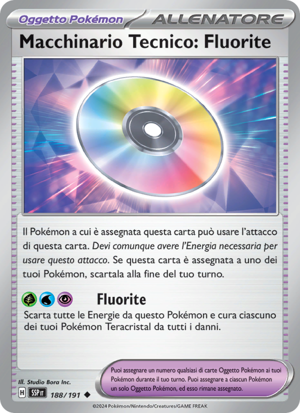 Macchinario Tecnico: Fluorite 188/252 — Scintille Folgoranti (Italian Pokémon TCG card)