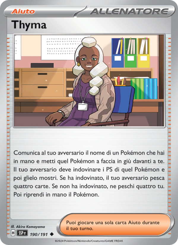 Thyma 190/252 — Scintille Folgoranti (Italian Pokémon TCG card)