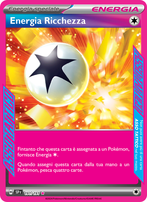 Energia Ricchezza 191/252 — Scintille Folgoranti (Italian Pokémon TCG card)