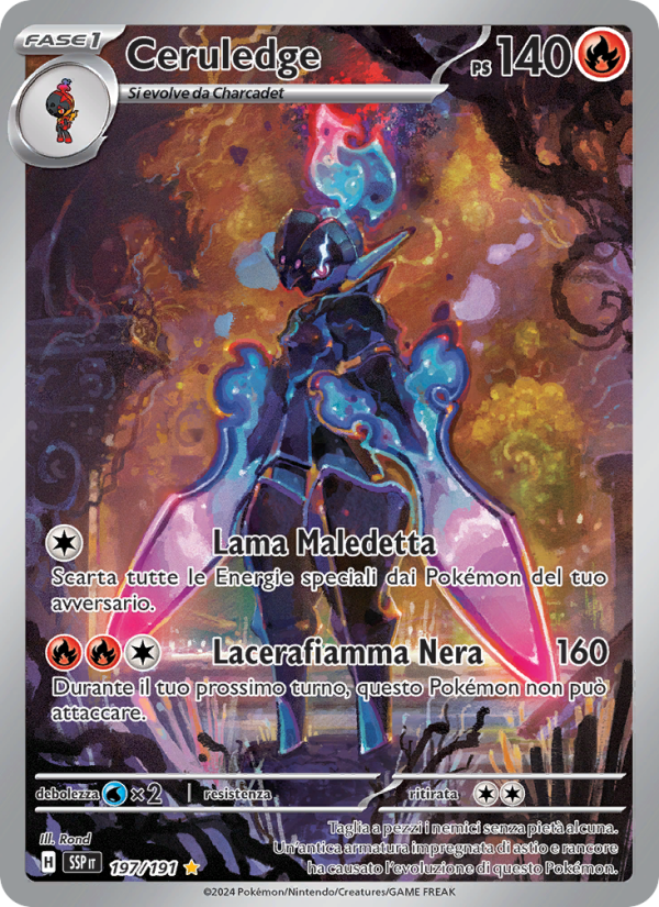 Ceruledge 197/252 — Scintille Folgoranti (Italian Pokémon TCG card)