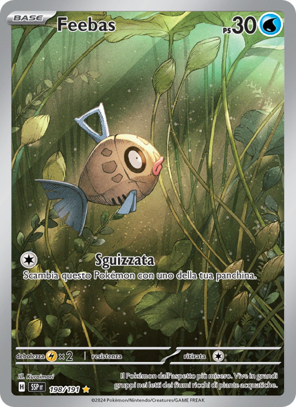 Feebas 198/252 — Scintille Folgoranti (Italian Pokémon TCG card)