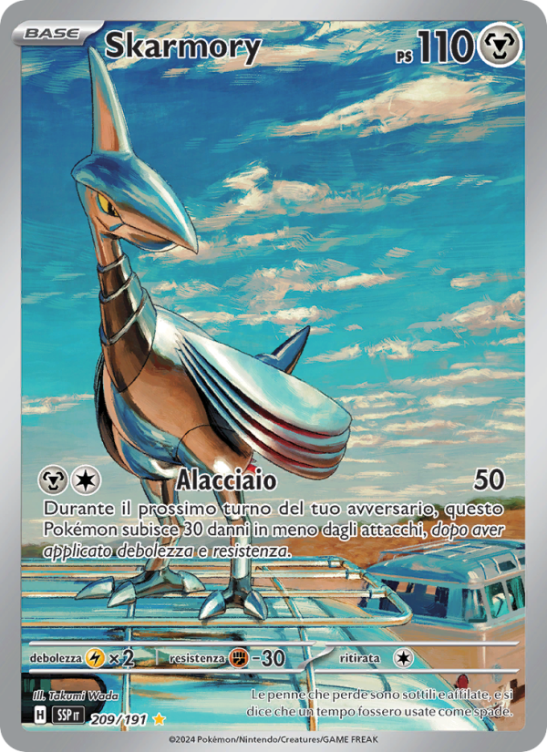 Skarmory 209/252 — Scintille Folgoranti (Italian Pokémon TCG card)