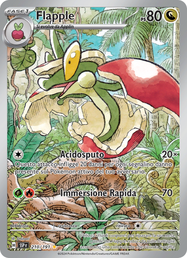 Flapple 210/252 — Scintille Folgoranti (Italian Pokémon TCG card)