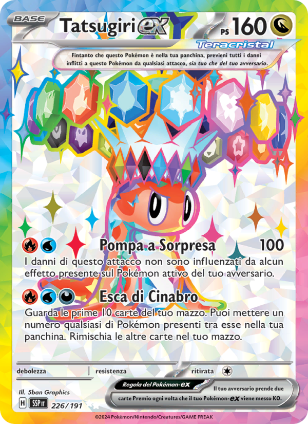 Tatsugiri-ex 226/252 — Scintille Folgoranti (Italian Pokémon TCG card)