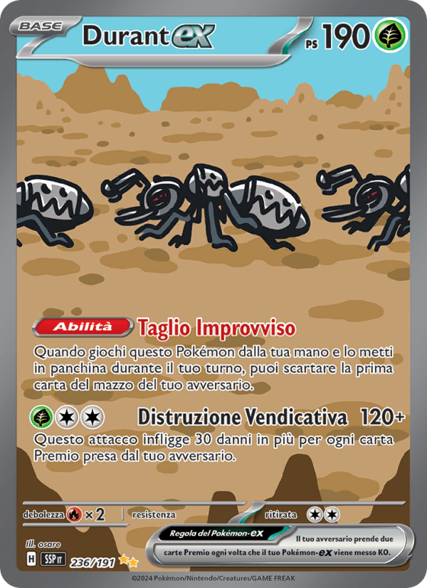 Durant-ex 236/252 — Scintille Folgoranti (Italian Pokémon TCG card)