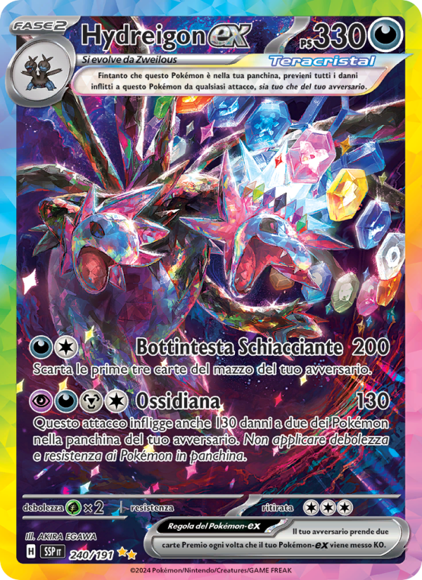 Hydreigon-ex 240/252 — Scintille Folgoranti (Italian Pokémon TCG card)