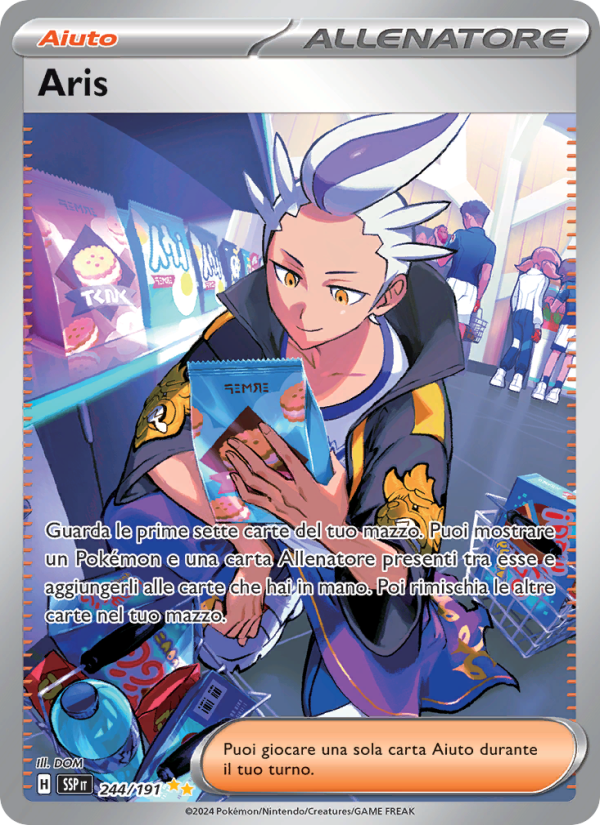 Aris 244/252 — Scintille Folgoranti (Italian Pokémon TCG card)