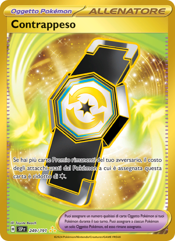 Contrappeso 249/252 — Scintille Folgoranti (Italian Pokémon TCG card)