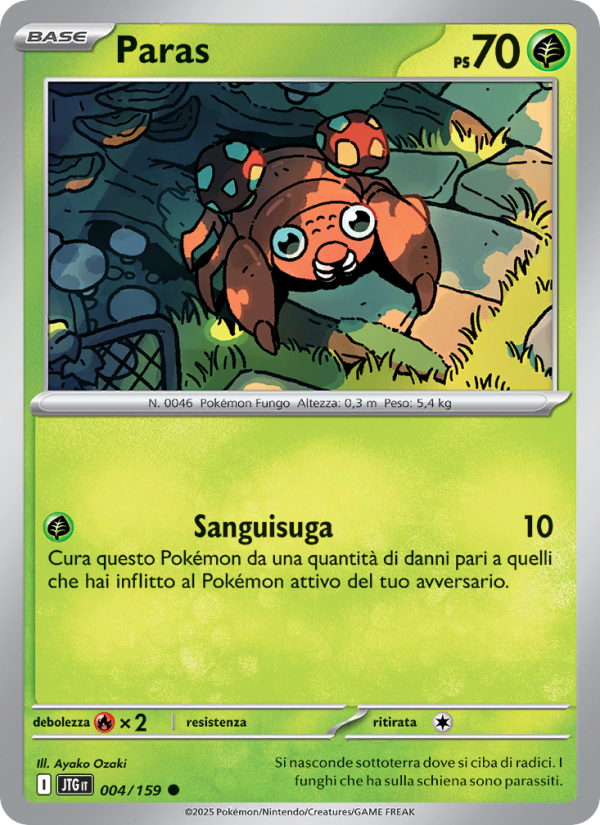 Paras 004/190 — Avventure Insieme (Italian Pokémon TCG card)