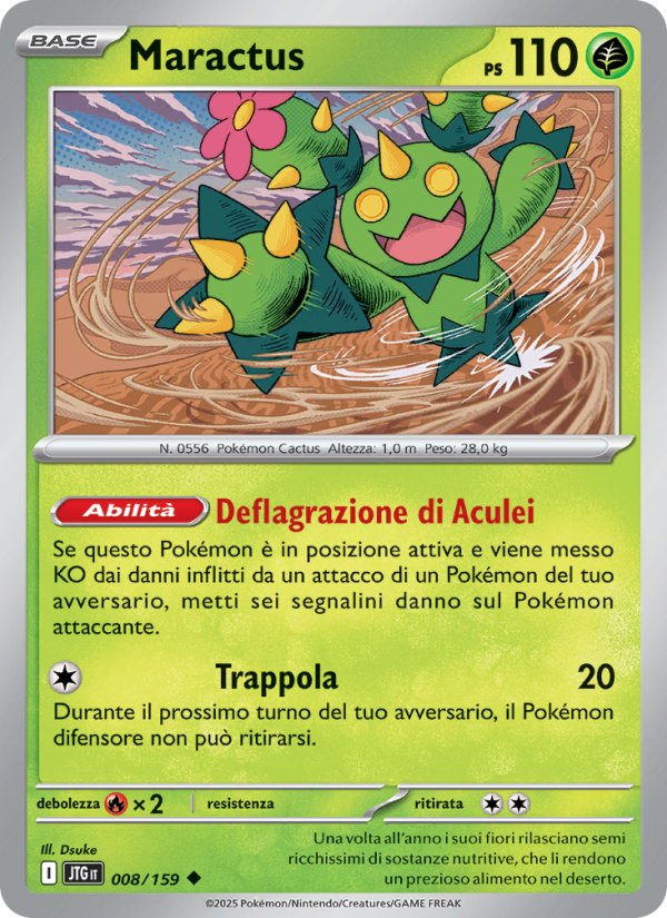 Maractus 008/190 — Avventure Insieme (Italian Pokémon TCG card)