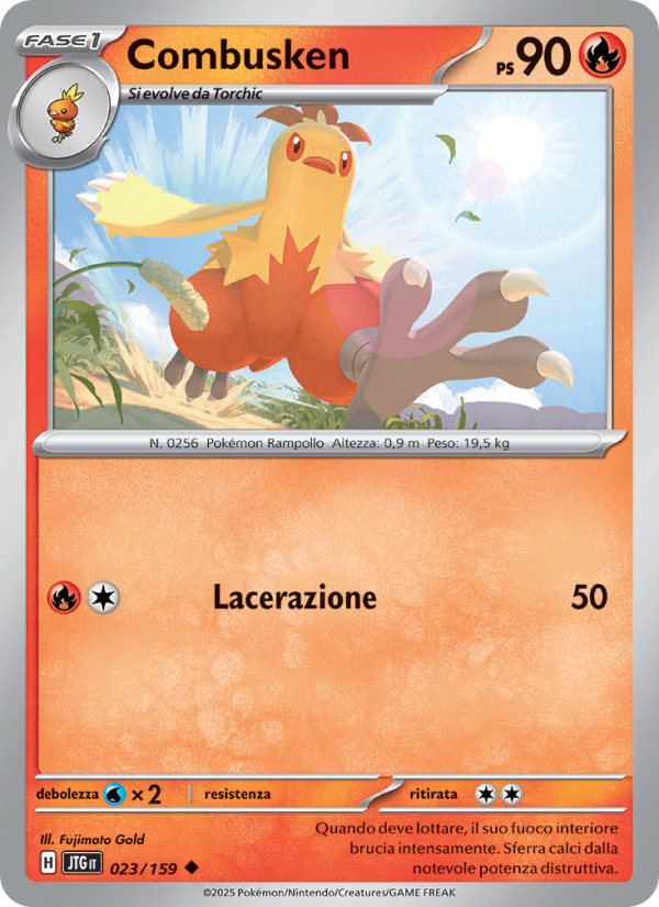 Combusken 023/190 — Avventure Insieme (Italian Pokémon TCG card)