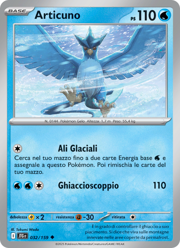 Articuno 032/190 — Avventure Insieme (Italian Pokémon TCG card)