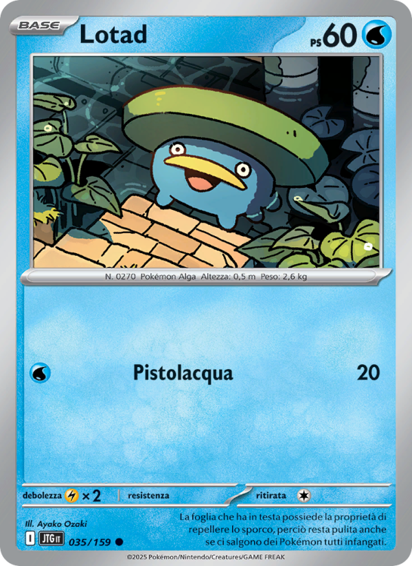 Lotad 035/190 — Avventure Insieme (Italian Pokémon TCG card)