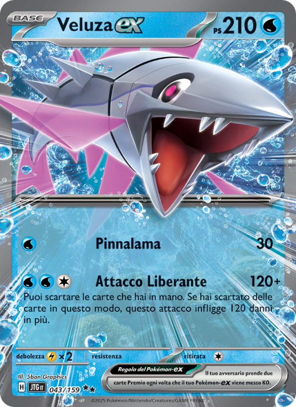 Veluza-ex 043/190 — Avventure Insieme (Italian Pokémon TCG card)