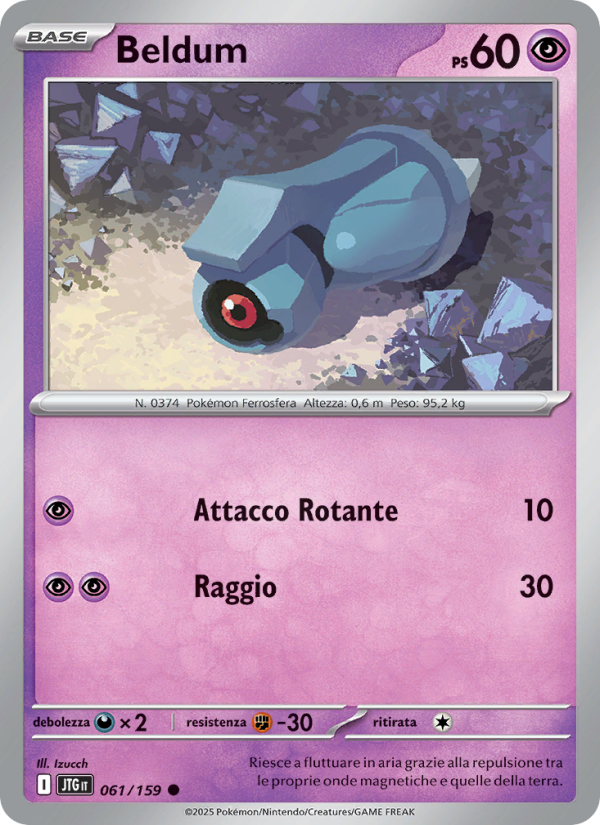 Beldum 061/190 — Avventure Insieme (Italian Pokémon TCG card)