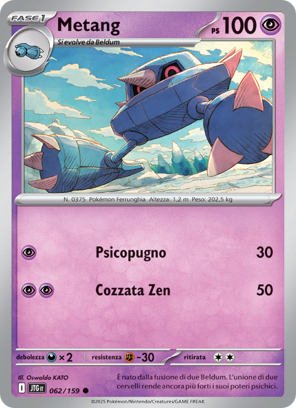Metang 062/190 — Avventure Insieme (Italian Pokémon TCG card)