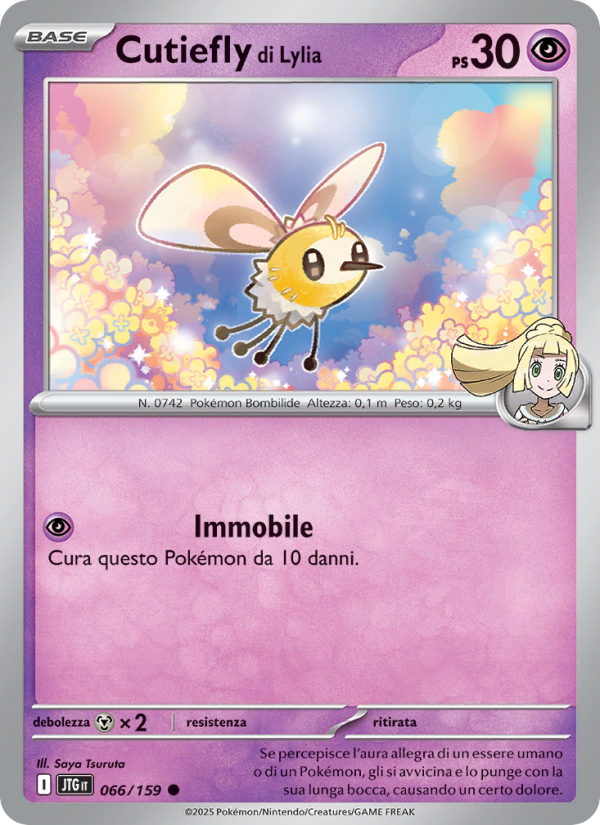 Cutiefly di Lylia 066/190 — Avventure Insieme (Italian Pokémon TCG card)