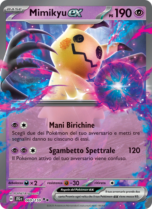 Mimikyu-ex 069/190 — Avventure Insieme (Italian Pokémon TCG card)