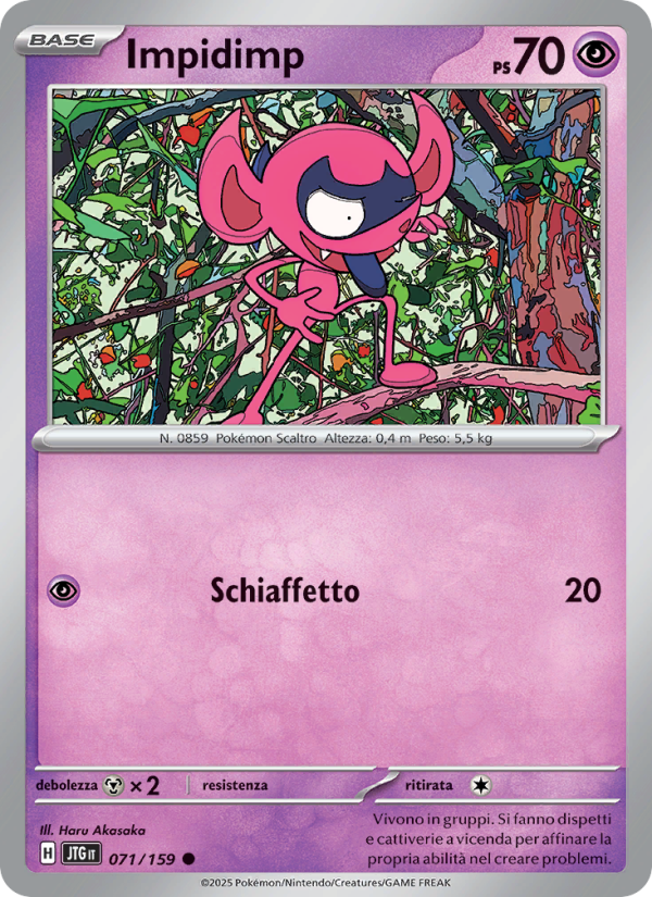 Impidimp 071/190 — Avventure Insieme (Italian Pokémon TCG card)