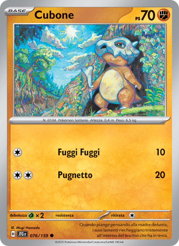 Cubone 076/190 — Avventure Insieme (Italian Pokémon TCG card)
