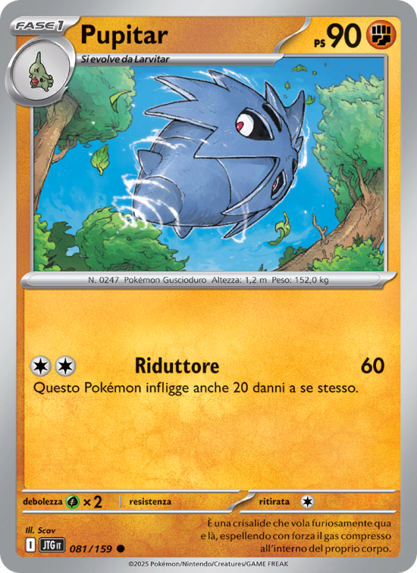 Pupitar 081/190 — Avventure Insieme (Italian Pokémon TCG card)
