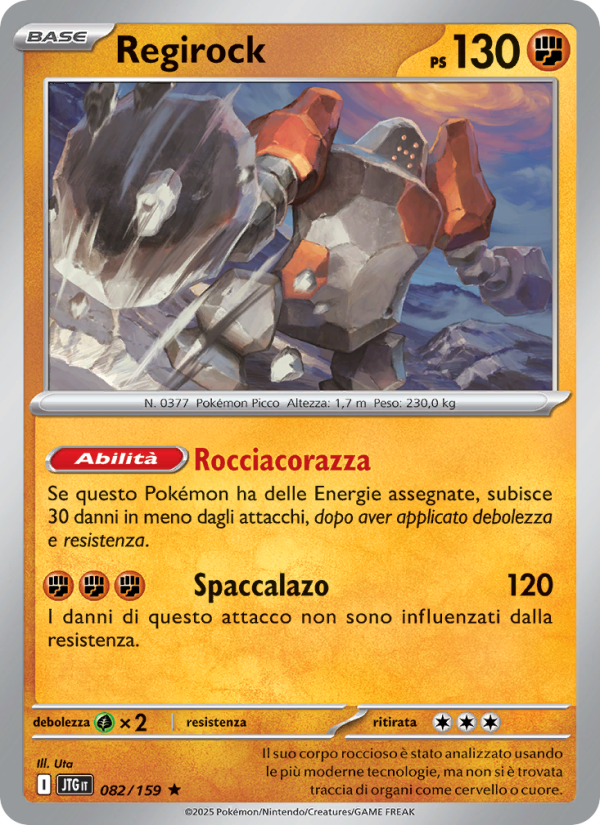 Regirock 082/190 — Avventure Insieme (Italian Pokémon TCG card)