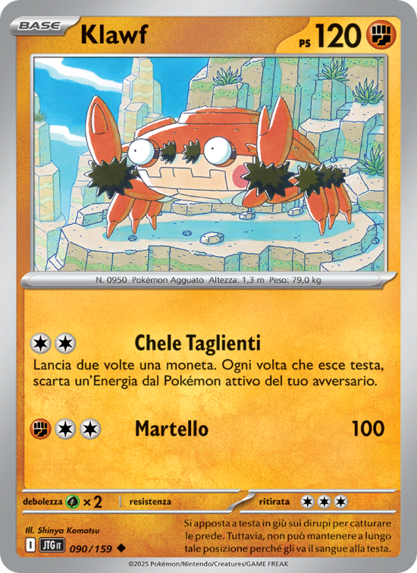 Klawf 090/190 — Avventure Insieme (Italian Pokémon TCG card)