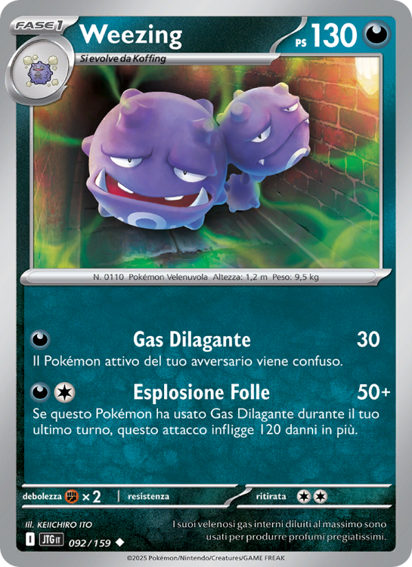Weezing 092/190 — Avventure Insieme (Italian Pokémon TCG card)