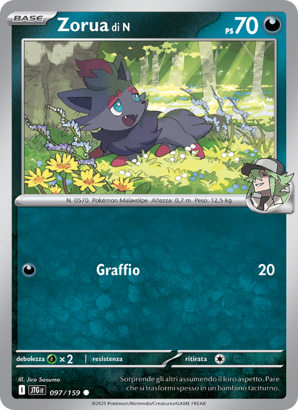 Zorua di N 097/190 — Avventure Insieme (Italian Pokémon TCG card)