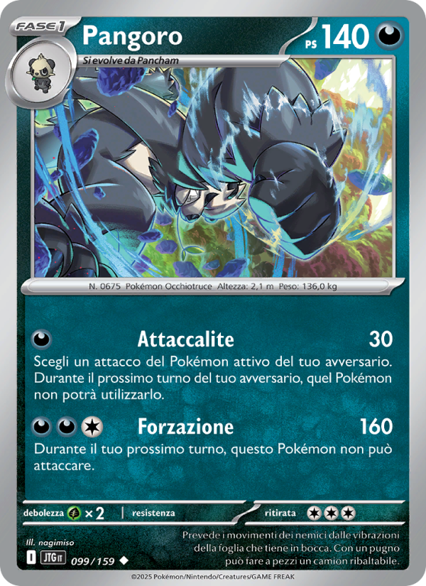 Pangoro 099/190 — Avventure Insieme (Italian Pokémon TCG card)