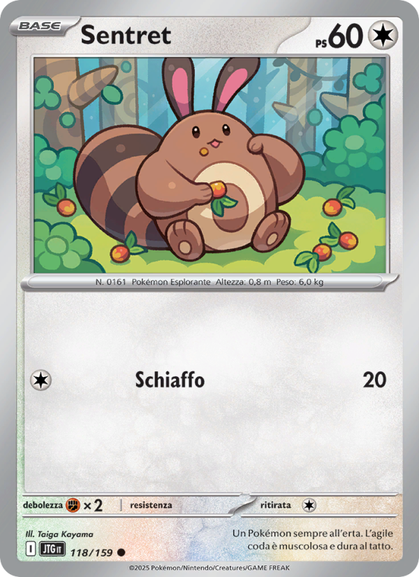 Sentret 118/190 — Avventure Insieme (Italian Pokémon TCG card)