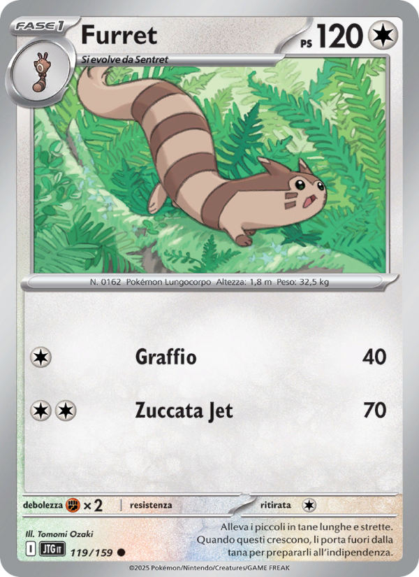 Furret 119/190 — Avventure Insieme (Italian Pokémon TCG card)