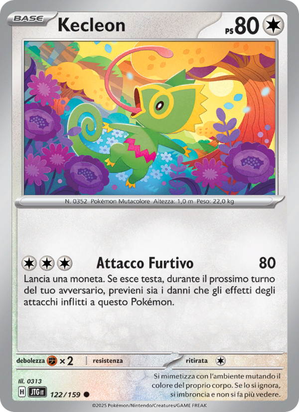 Kecleon 122/190 — Avventure Insieme (Italian Pokémon TCG card)