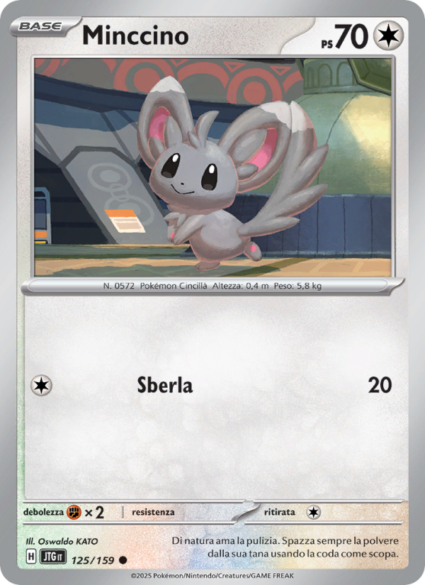 Minccino 125/190 — Avventure Insieme (Italian Pokémon TCG card)