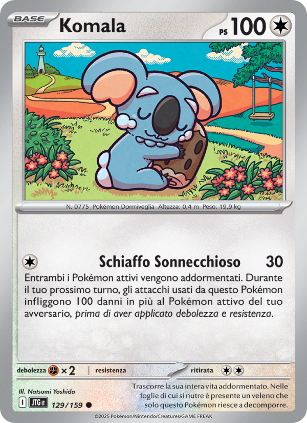 Komala 129/190 — Avventure Insieme (Italian Pokémon TCG card)