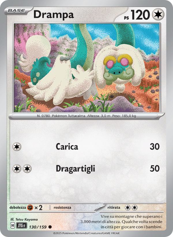 Drampa 130/190 — Avventure Insieme (Italian Pokémon TCG card)