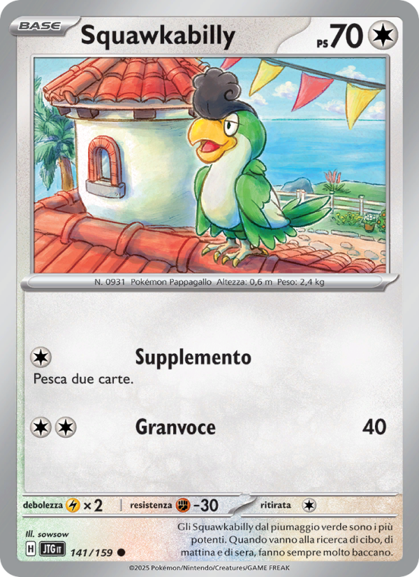 Squawkabilly 141/190 — Avventure Insieme (Italian Pokémon TCG card)